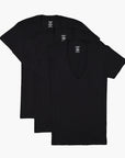 Essential Cotton Slim Fit Deep V-Neck T-Shirt 3-Pack