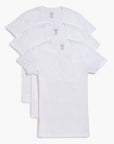 Essential Cotton Slim Fit Deep V-Neck T-Shirt 3-Pack