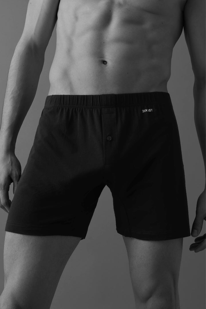 2(X)IST Mens Essential 100% Cotton Long John Underwear - Black S (28-30) NIB