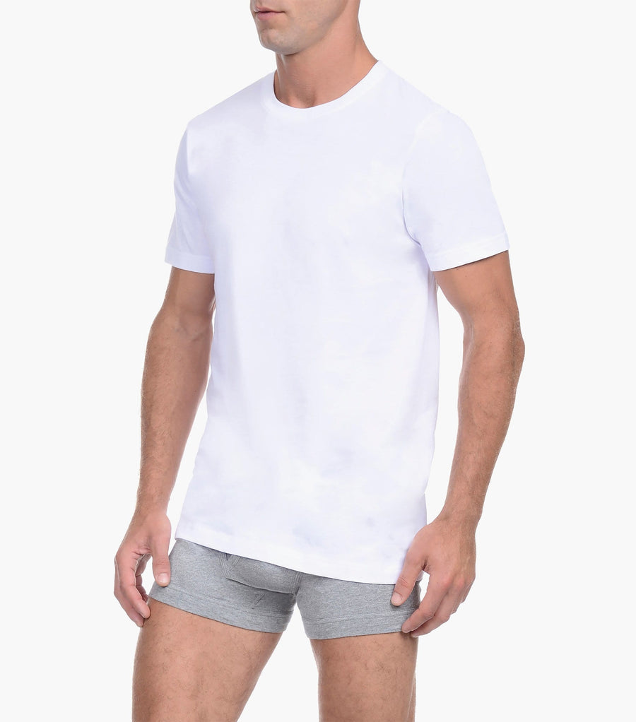 Men's Essential Cotton Crewneck T-Shirt 3-Pack, Mens Crew-Necks