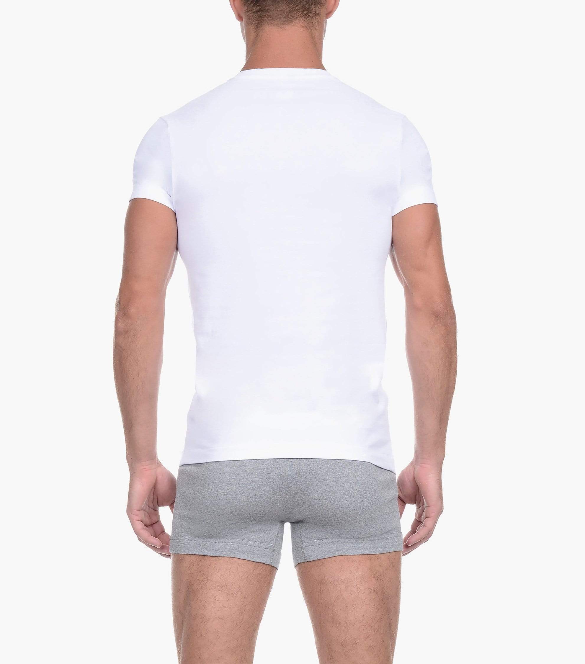 Men's Essential Cotton Slim-Fit V-Neck 3-Pack | Mens V-Necks | 2(X)IST