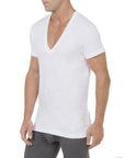 Essential Cotton Slim Fit Deep V-Neck T-Shirt 3-Pack
