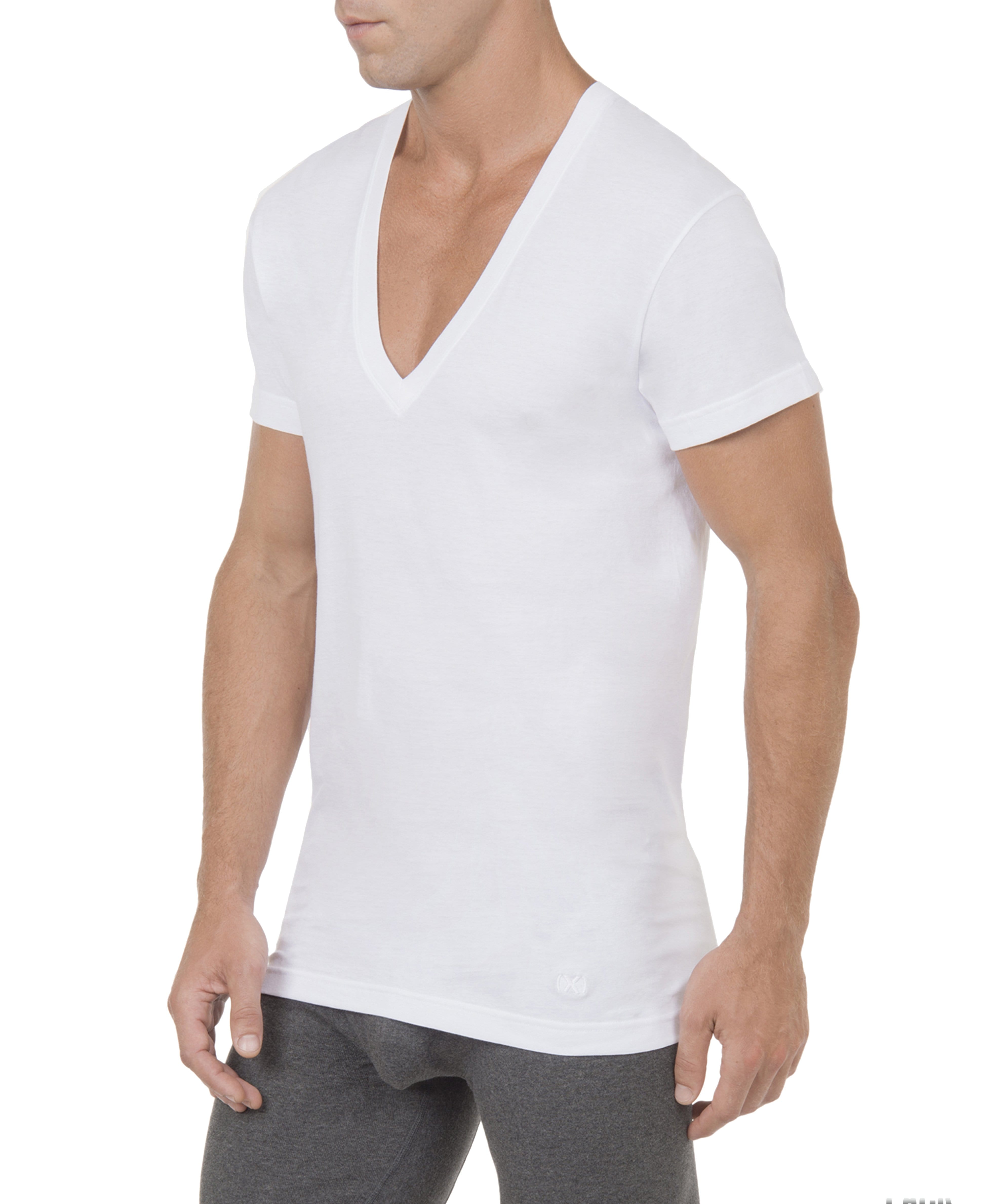 Essential Slim Fit Deep Vneck T-Shirt 3-Pack | Men's T-Shirts | 2(X)IST