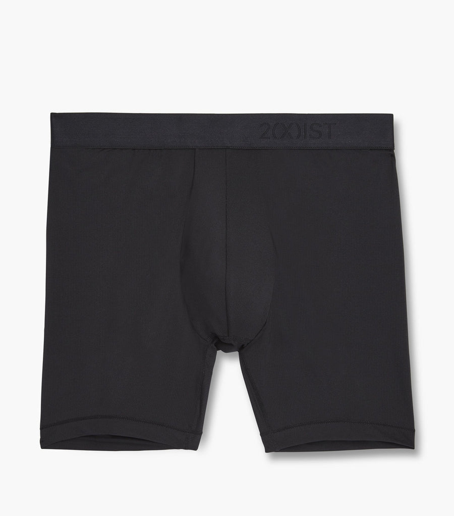 $27 2Xist Underwear Men Black Sport Performance No Show Logo NO-Show Brief  L
